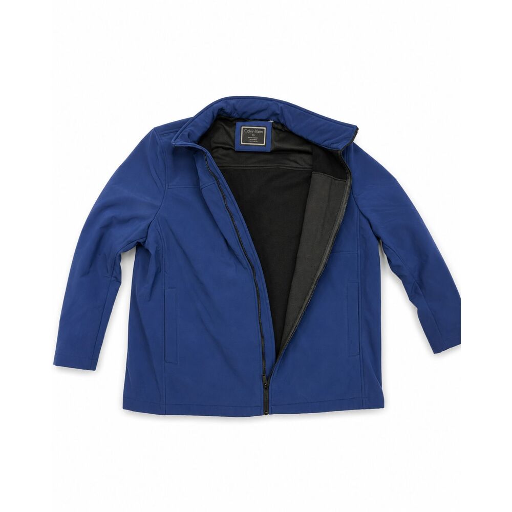 Calvin Klein Men's Blue Softshell Fleece-Lined Jacket XXL